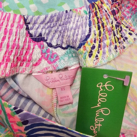 Lilly  Pulitzer Womens Dahlia Shorts Scalloped Size XS NWT Wearable Art Abstract - Picture 4 of 8